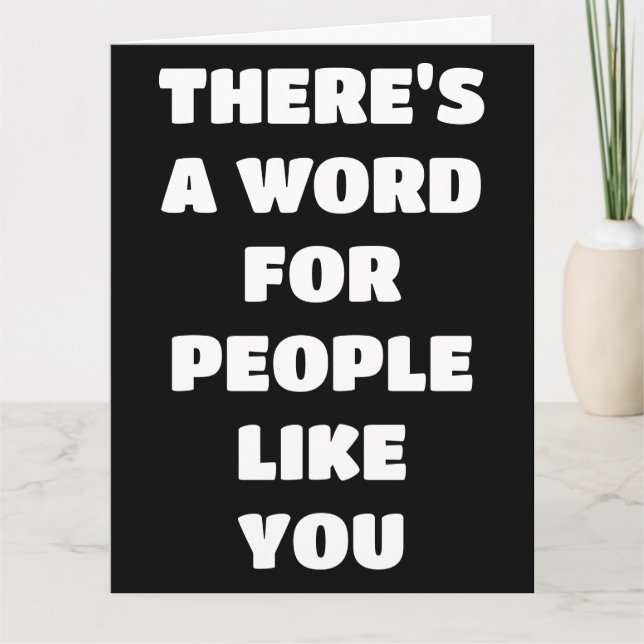 BIRTHDAY WONDERFUL PERSON COMPLIMENT BIG CARD KARTE (Vorderseite)