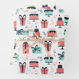 Birthday Wrapping Paper Geschenkpapier Set