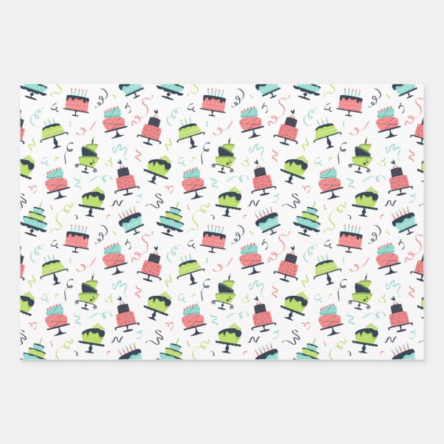 Birthday Wrapping Paper Geschenkpapier Set (Vorderseite)