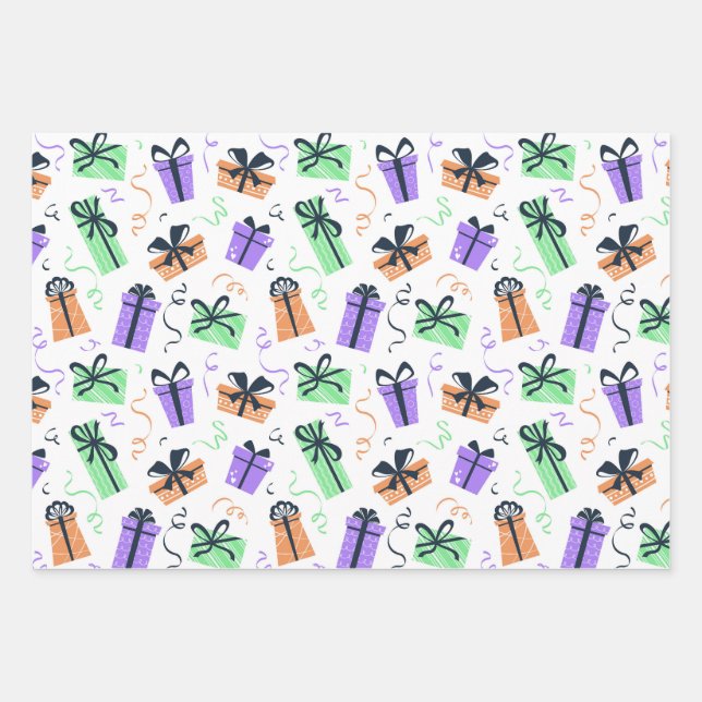Birthday Wrapping Paper Geschenkpapier Set (Vorderseite)