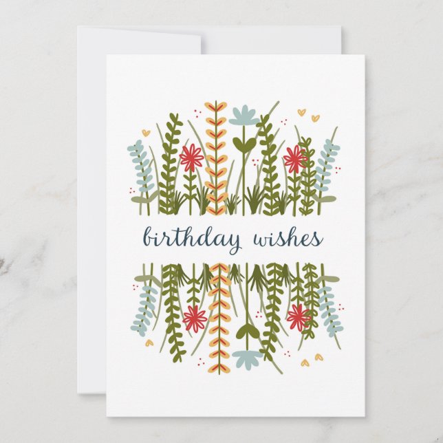 Birthday wünscht florale Geburtstagskarte Feiertagskarte (Vorderseite)
