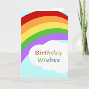 Birthday wünscht Spaß beim Regenbogendesign Karte