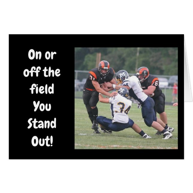 BIRTHDAY WÜNSCHT UNSEREN FAV FOOTBALL PLAYER (Vorderseite (Horizontal))