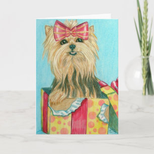 Birthday Yorkie Karte