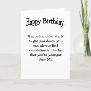 birthday, younger than me greeting card dankeskarte