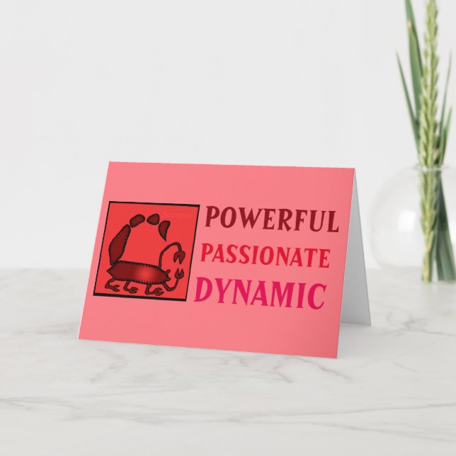 Birthday Zodiac Sign Personality Scorpio Karte (Vorderseite)