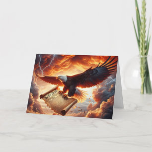BirthdayBald Adler mit der Verfassung in die Höhe  Karte