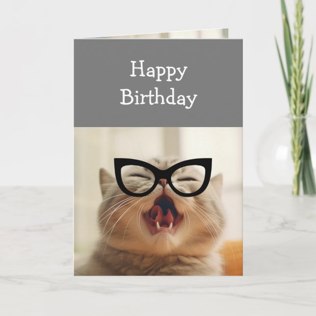 Birthdays Fun Old Age Put on Glasses Card Karte (Vorderseite)