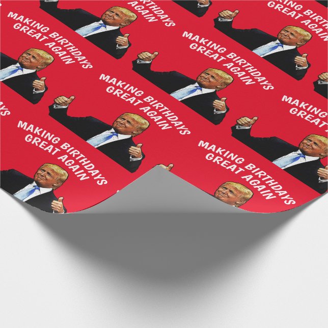 BIRTHDAYS GROSSER DONALD TRUMP GESCHENKPAPIER (Ecke)