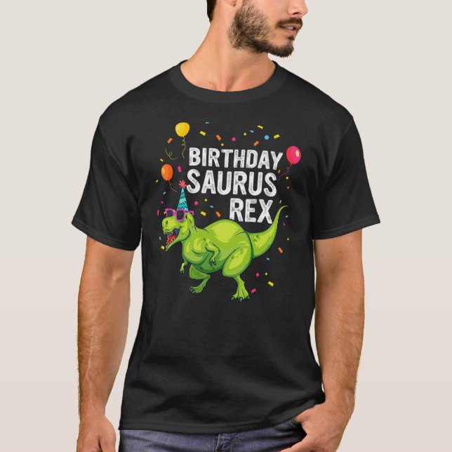 Birthdaysaurus Boy Girl T Rex Dinosaur Family Matc T-Shirt (Vorderseite)