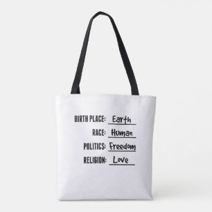 BIRTHPLACE EARTH TOTE BAG