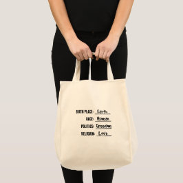 BIRTHPLACE EARTH TOTE BAG TRAGETASCHE
