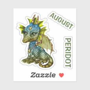 Birthstone Baby-Drache-AugustPeridot Aufkleber