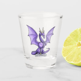 Birthstone-Drache vom Februar: Amethyst Schnapsglas