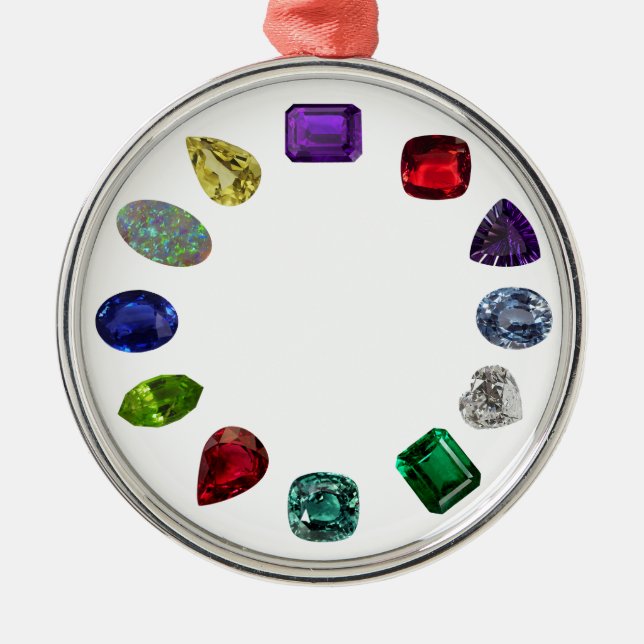 Birthstone Ornament Aus Metall (Vorne)