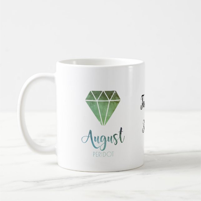 Birthstone Tasse August Peridot (Links)