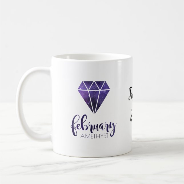 Birthstone Tasse Februar Amethyst (Links)