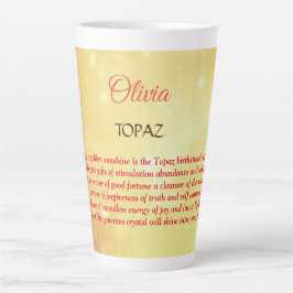 Birthstone Topaz Design  Milchtasse