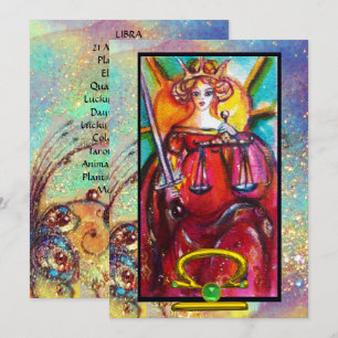 BIRTHTAG LIBRA, JUSTIZ TAROT ASTROLOGIE ZODIAC KARTE