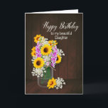 BIRTHTAG - MEIN DAUGHTER - BLUME/VASE KARTE<br><div class="desc">SIEHE WEITERE PRODUKTE MIT GLEICHEM BILD,  EINSCHLIESSLICH INVITATIONEN USW.</div>