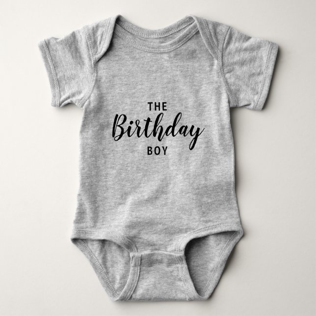 BIRTHTAY BOY 1-Stück Baby Bodysuit Baby Strampler (Vorderseite)