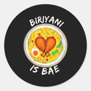 Biryani ist Bae Biryani-Liebhaber Valentinsgeschen Runder Aufkleber