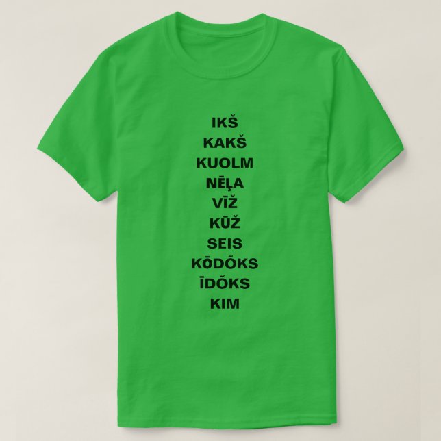 bis 10 in Livonian T-Shirt (Design vorne)