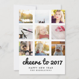 Bis 2017 | Instagram Neun Fotos | Neujahr Feiertagskarte