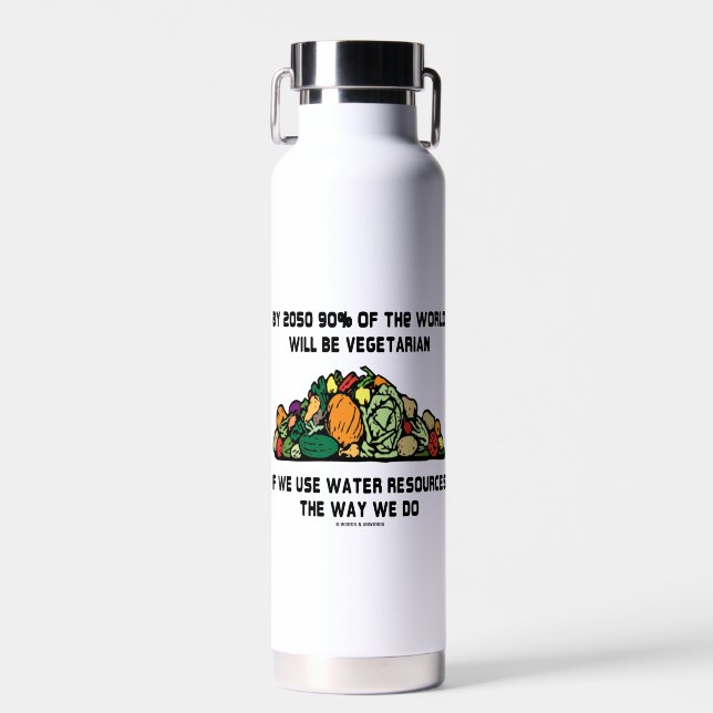 Bis 2050 werden 90% der Welt Vegetarier sein Trinkflasche (Vorne)
