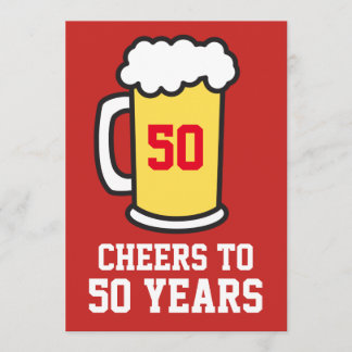 Bis 50 Jahre Bier 50. Party Einladung
