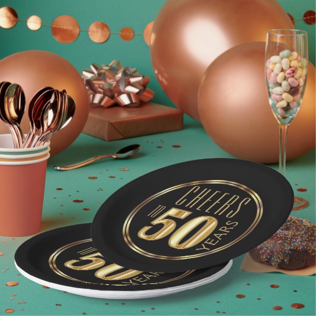 Bis 50 Jahre Pappteller (Multi)