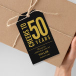 Bis 50 Jahre Schwarz-Gold-Gastgeschenk Geschenkanhänger<br><div class="desc">Personalisierte Gastgeschenk-Tags mit den Geburtstagsjahren,  Ehrenname,  Party-Datum und danke Ihnen in Gold auf einem schwarzen Hintergrund,  oder alle Farben,  die Sie wählen. Ideal für jedes Geburtstagsfest,  Ruhestandsfest,  Jubiläumsfeier,  Gastgeschenk oder für jeden Anlass. MEHR Farben in unserem Geschäft.</div>