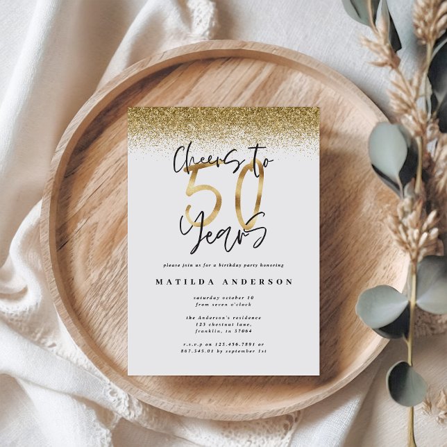 Bis 50 Jahre Schwarz und Gold modern stilvoll (Von Creator hochgeladen)