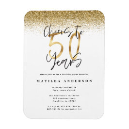 Bis 50 Jahre Schwarz und Gold modern stilvoll Magnet