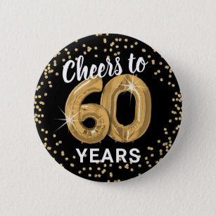 Bis 60 Jahre   60. Geburtstag Button