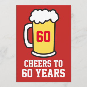 Bis 60 Jahre Bier 60. Party Einladung