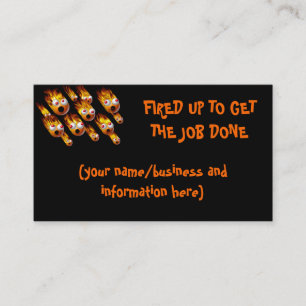 BIS ABGEFEUERT ERHALTEN SIE DIE ARBEIT ERLEDIGT VISITENKARTE