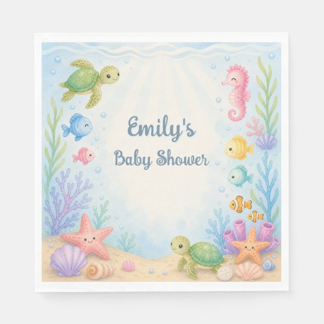 Bis Bald Baby Shower Servietten (Vorderseite)