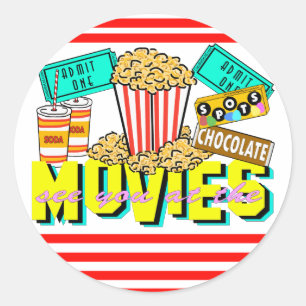Bis bald im Kino Runder Aufkleber