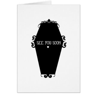 Bis bald Memento Mori Sarg-Entwurf