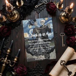 Bis dass der Tod das Skelett Van Gogh Gothic Hochz Einladung