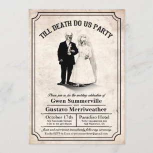 Bis dass der Tod uns feiert Hochzeitseinladungen i Einladung