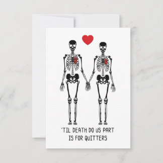 Bis dass der Tod uns scheidet Dankeskarte