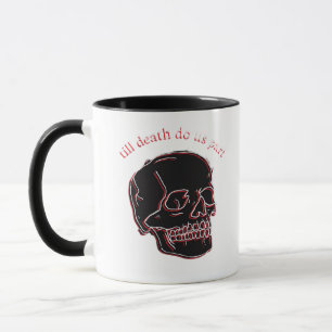 Bis dass der Tod uns scheidet - Glitch-Schädel mit Tasse