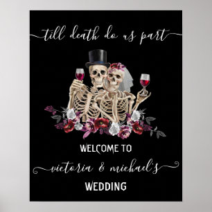Bis dass der Tod uns scheidet Goth Skelett Braut u Poster