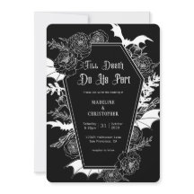 Bis dass der Tod uns scheidet Gothic Floral Schwar
