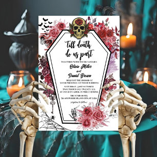 bis dass der Tod uns scheidet - Gothic Halloween H Einladung