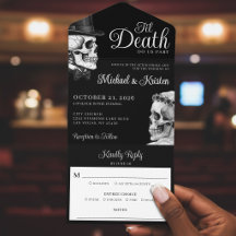 Bis dass der Tod uns scheidet Gothic Schädel Schwa