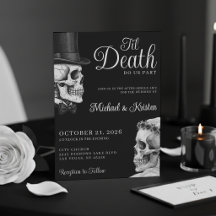 Bis dass der Tod uns scheidet Gothic Schädel Schwa