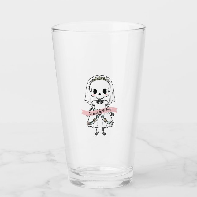 Bis dass der Tod uns scheidet Halloween Glas (Vorderseite)